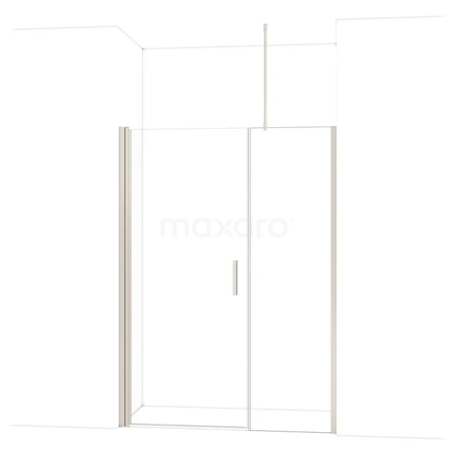 Glas Duschtür mit Aluminium Profil, Klarglas und minimalistischem Design, perfekt für moderne Badezimmerindeling.