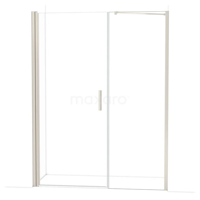 Matte glazen douchewand met schuifdeur, aluminium frame en minimalistisch design, perfecte aanvulling voor moderne badkamers.