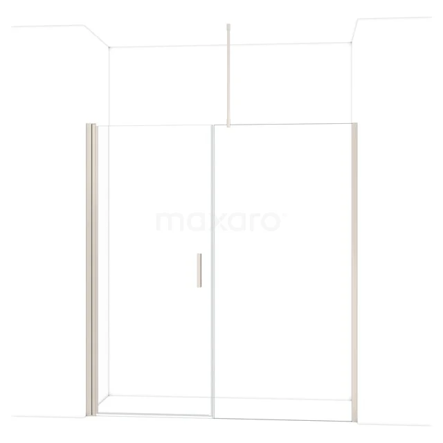 White shower screen with glass sliding door and aluminium profiles, ideal for a modern bathroom layout.