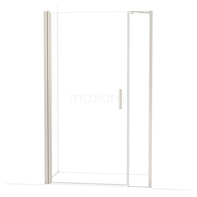 Minimalistische glazen douchewand met aluminium frame, ideaal voor een moderne badkamer.