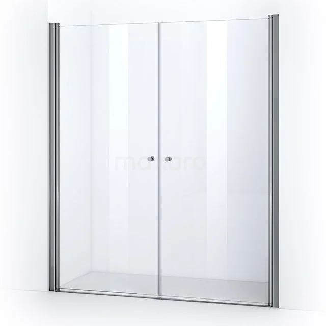 Zircon Comfort Shower door | 175 cm Chrome Clear glass Bi-fold door S0410-1750N