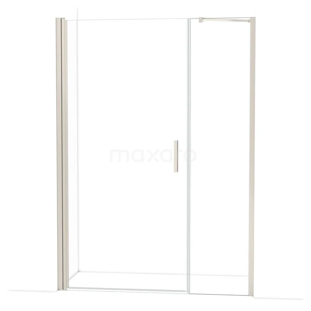 Glasene Duschtür mit klarem Profil und minimalistischem Design, ideal für ein modernes Badezimmer.