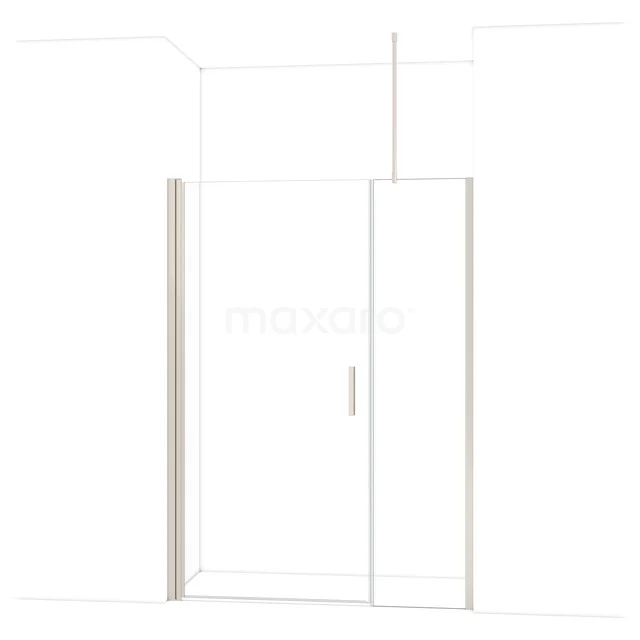 Glazen douchedeur met aluminium frame, strak design, ideaal voor moderne badkamers.