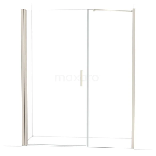 Glazen douchedeur met schuifsysteem, transparant ontwerp, aluminium frame, ideaal voor een moderne badkamer.