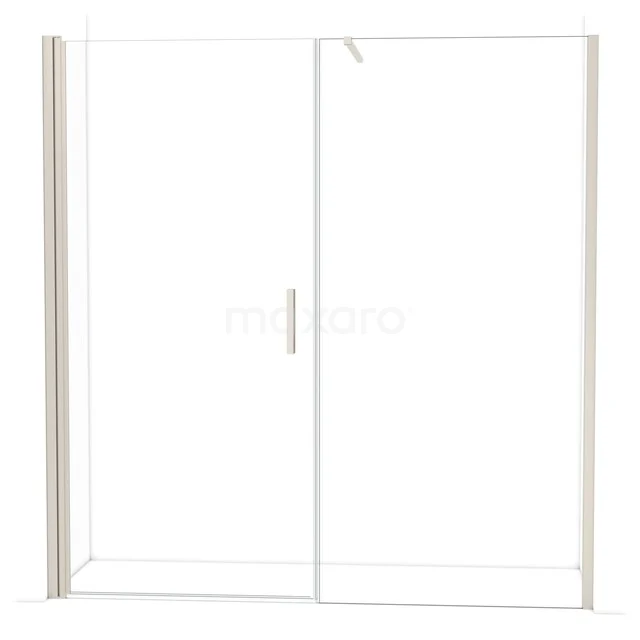 Glazen douchedeur met schuifmechanisme, strak aluminium frame, ideaal voor moderne badkamers.