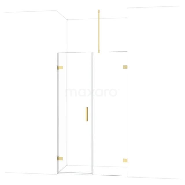 Diamant-Duschtüren DDC210606720LG Zeitgemäße Glastür für die Dusche mit goldfarbenen Akzenten, ideal für ein modernes Badezimmer.