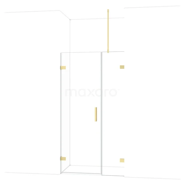 Diamond Duschtür | 105 cm Helles Gold Klarglas Drehtür DDC210704720LG Glasene Duschtür mit goldfarbenen Scharnieren, elegantes Design, ideal für Badezimmer Renovierung.