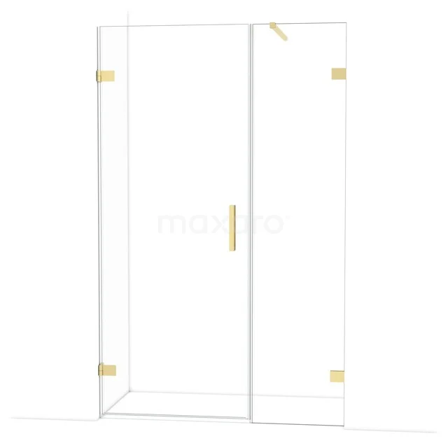 Diamant-Duschtüren DDC210805120LG Glasene Duschtür mit goldfarbenen Scharnieren und Griff, modernes Design für luxuriöse Bäder.