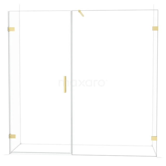 Diamond Shower door | 205 cm Light gold Clear glass Pivot door DDC210912120LG Glass shower screen with gold accents, sliding door and sleek design, perfect for a modern bathroom style.