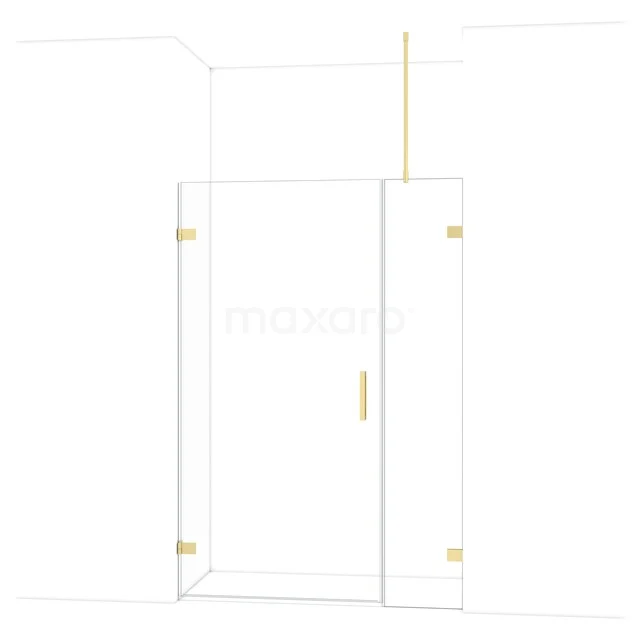 Diamant-Duschtüren DDC211004720LG Glasene Duschtür mit goldenen Scharnieren, modernes Design, perfekt für ein modernes Badezimmer.