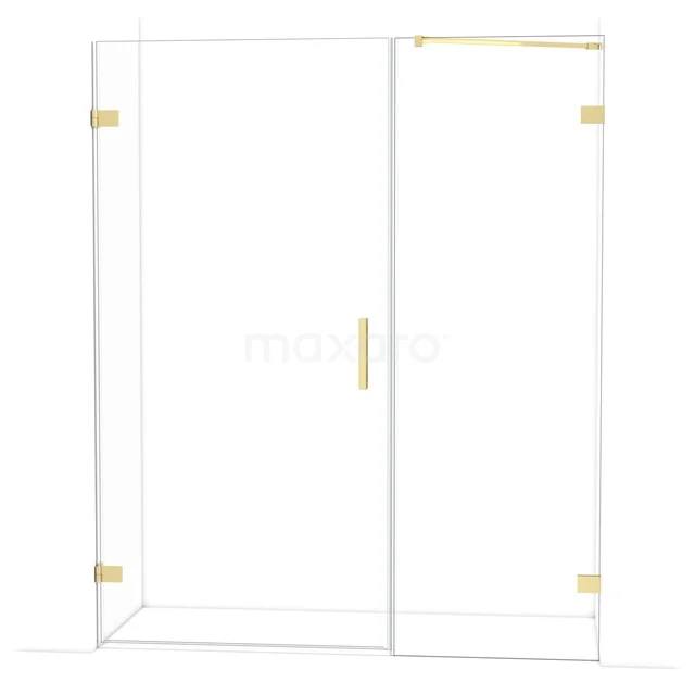 Diamant-Duschtüren DDC211007220LG Duschwand mit Schiebetür, Klarglas, goldfarbige Akzente, modernes Design, perfekt für ein luxuriöses Badezimmer.