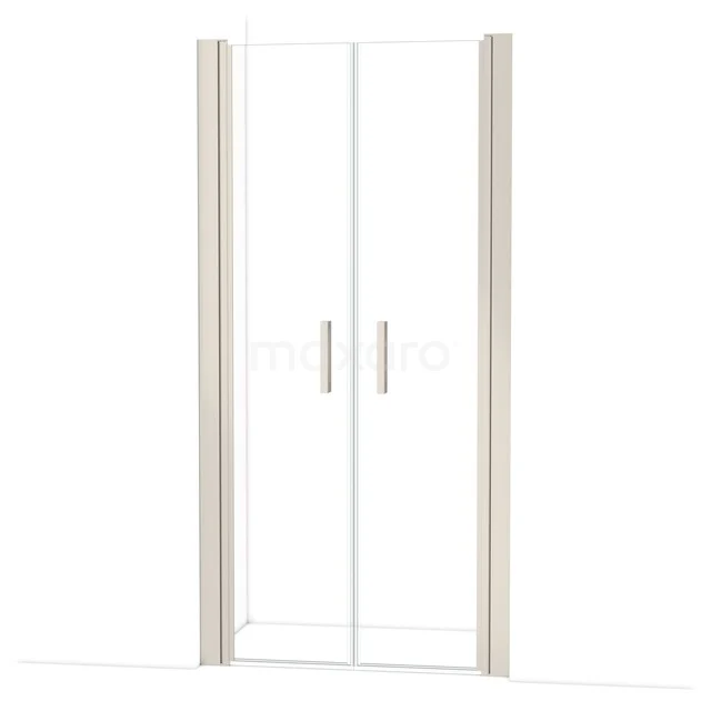 Matglazen douchedeur met aluminium frame, modern design, geschikt voor stijlvolle badkamerrenovaties.