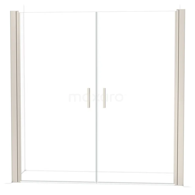 Duschtür mit schickem Design, Klarglas und Aluminiumprofilen, ideal als moderne Badezimmerlösung.