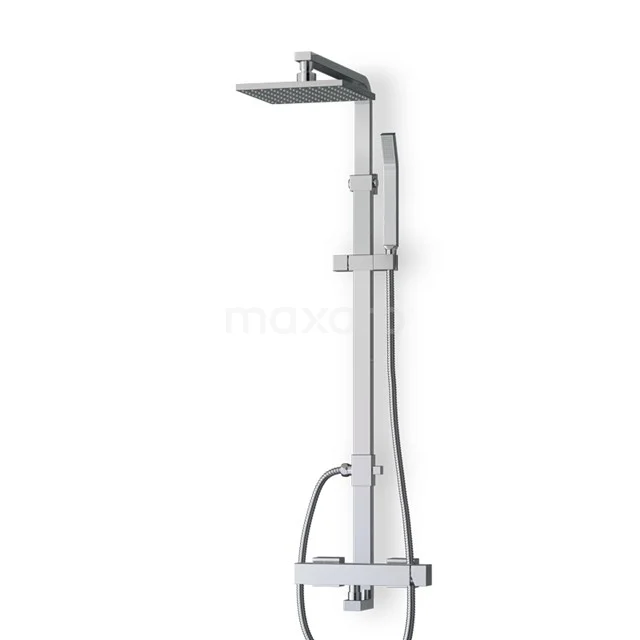 Cubic Rain shower Construction | Chrome 20 cm Rain shower Single lever BOC22-00008
