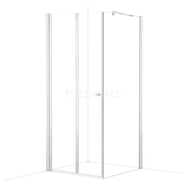 Zircon Comfort Douchecabine | 100x90 cm Chroom Helder glas Vouwdeur Rechthoek L3692_10091L