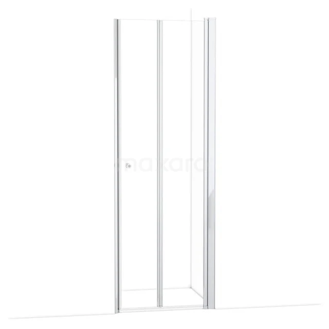 Stijlvolle glazen douchewand met minimalistisch ontwerp, transparant glas en aluminium frame, perfect voor moderne badkamers.