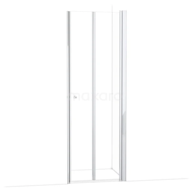 Stijlvolle glazen douchewand met minimalistisch ontwerp, transparant glas en aluminium frame, perfect voor moderne badkamers.