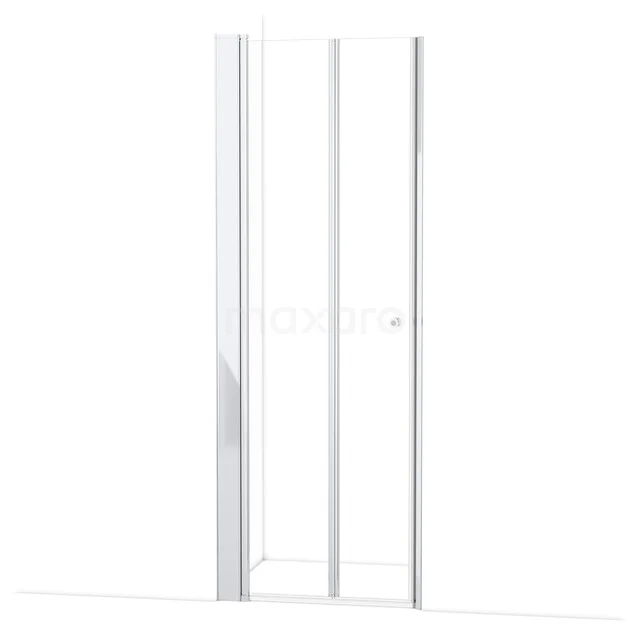 Transparente Glastür für die Dusche mit Aluminiumprofilen, minimalistisches Design, ideal für moderne Bäder.