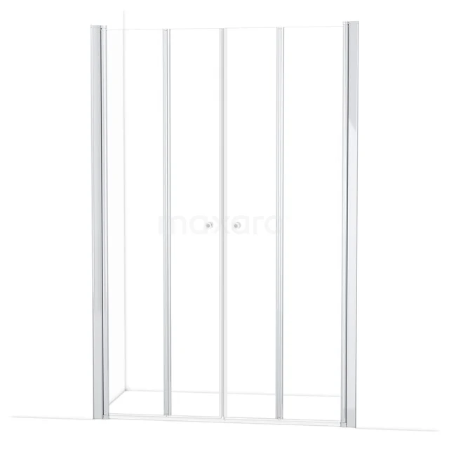 Douchecabine rechthoekig met helder glas en aluminium profielen, ideaal voor een moderne badkamer.