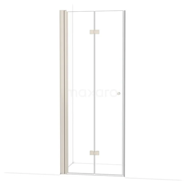 Glas Duschtür mit Scharnieren, Klarglas, Aluminium Profil, geeignet für moderne Bäder.