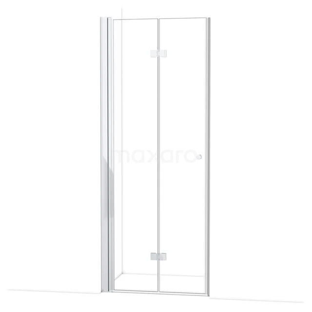 Glasene Duschtür, transparent, schlankes Design mit Aluminiumrahmen; ideal für eine moderne Badezimmergestaltung.