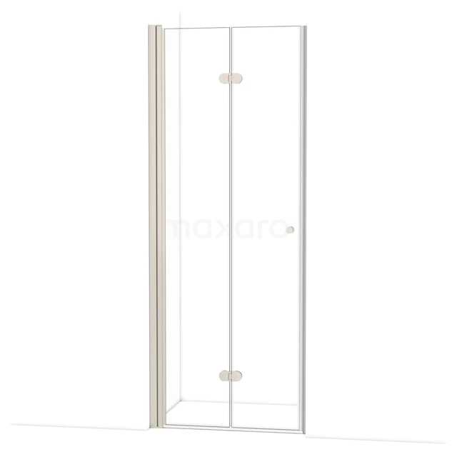Diamond Douchedeur | 80 cm Rvs Helder glas Vouwdeur DDV081210BR