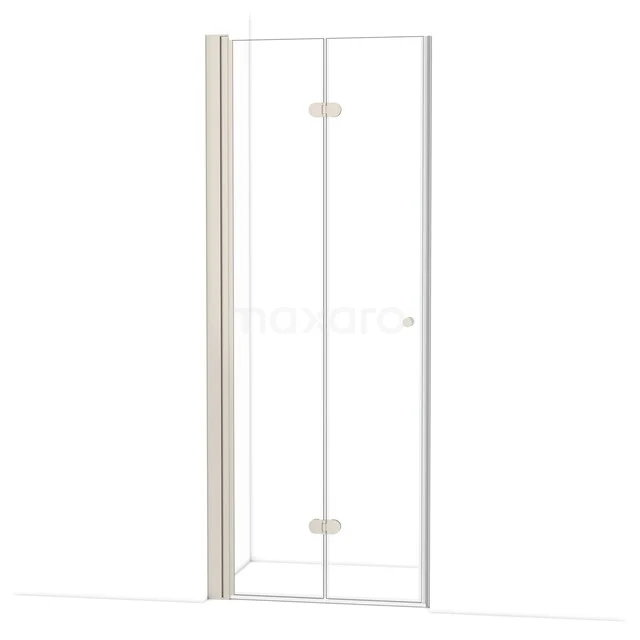 Diamond Douchedeur | 80 cm Rvs Helder glas Vouwdeur DDV081220BR
