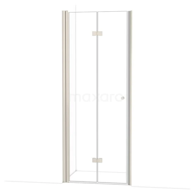 Duschtür mit Klarglas, silberfarbenem Aluminiumrahmen, schlankes Design, ideal für ein modernes Badezimmer.