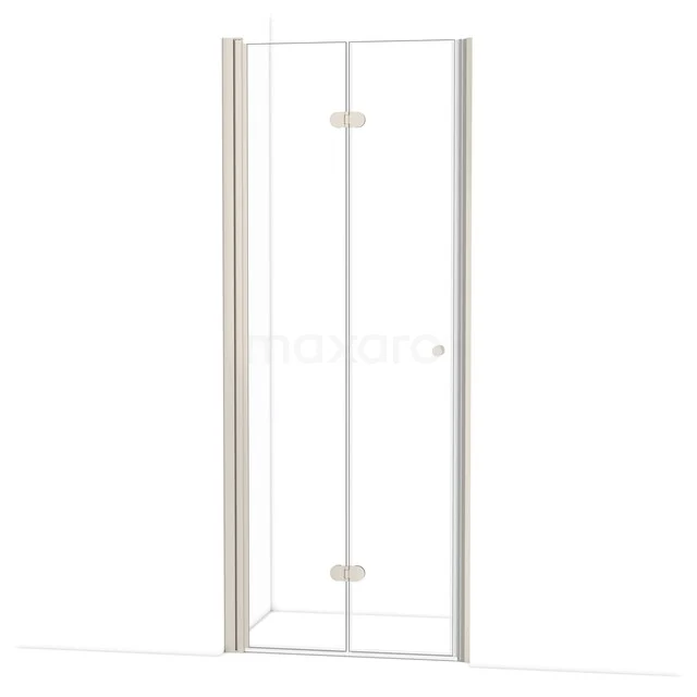 Duschtür mit Klarglas, Aluminiumrahmen und schlankem Design; perfekt für moderne Bäder und wasserdichte Abtrennung.