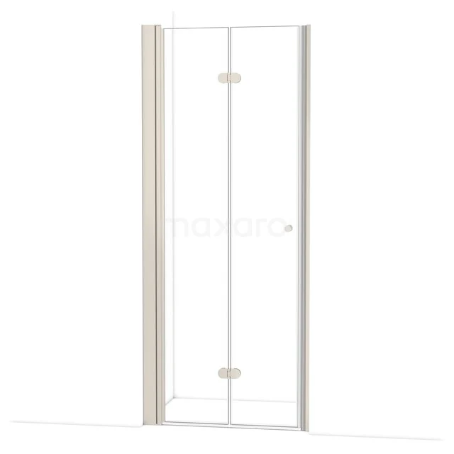 Duschtür mit Scharnier, Klarglas, Aluminiumrahmen, modernes Design, ideal für eine stilvolle Badezimmer Einrichtung.