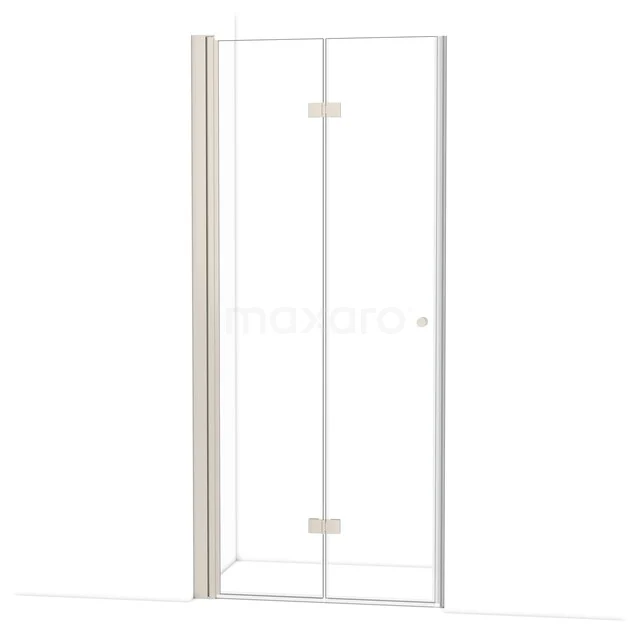 Diamond Douchedeur | 90 cm Rvs Helder glas Vouwdeur DDV091120BR