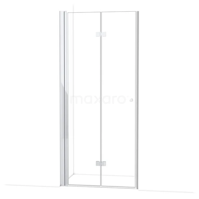Diamond Duschtür | 90 cm Chrom Klarglas Falttür DDV091120C Glas Duschkabine mit Schiebetür, Klarglas und schlanken Aluminium Profilen für eine moderne Badezimmer Ausstrahlung.