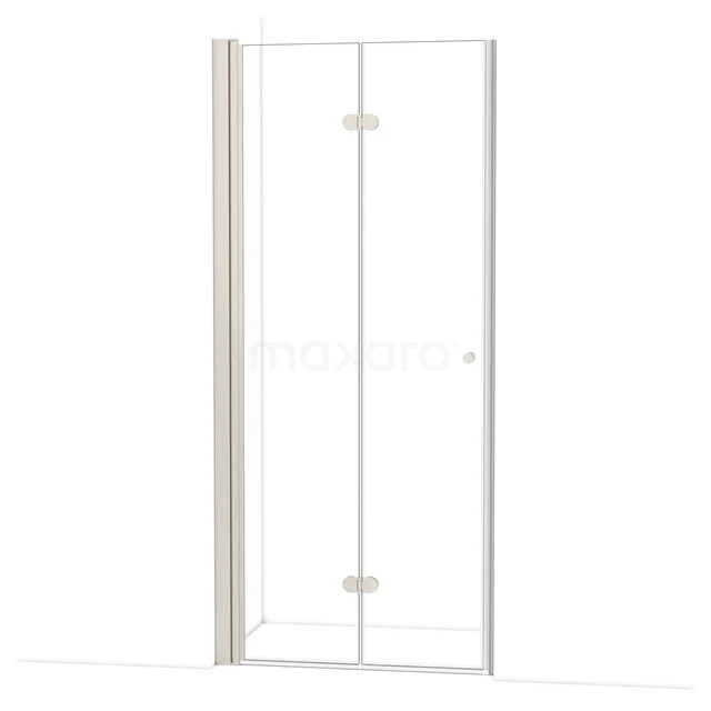 Diamond Douchedeur | 90 cm Rvs Helder glas Vouwdeur DDV091220BR