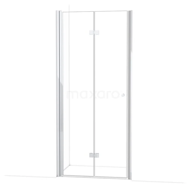 Glasene Duschtür mit verchromter Oberfläche, modernes Design, Drehtür, ideal für ein stilvolles und praktisches Badezimmer.