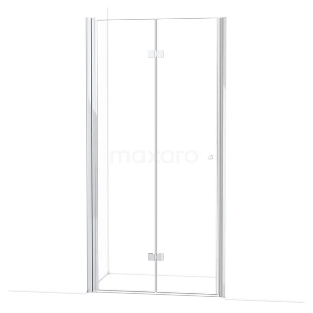 Glasene Duschkabine mit zwei Türen, rechteckiges Design, Aluminium Profile, ideal für ein modernes Badezimmer.