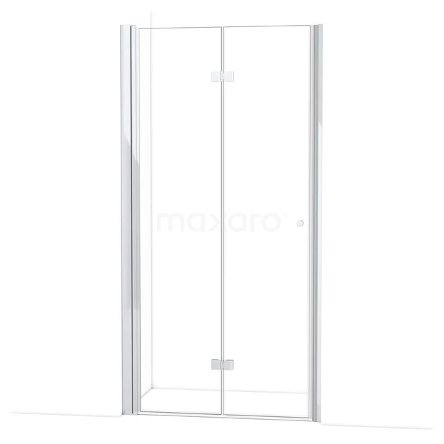 Diamond Duschtür | 105 cm Chrom Falttür DDV102120C Glasene Duschtür mit Chromprofilen, minimalistisches Design, ideal für ein modernes Badezimmer.