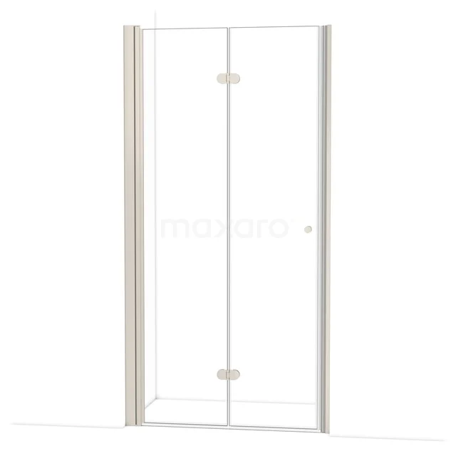 Diamond Duschtür | 105 cm Falttür aus Edelstahl DDV102220BR Transparente Glastür mit silberfarbenem Rahmen, modernes Design, ideal für einen klaren Badezimmerstil.