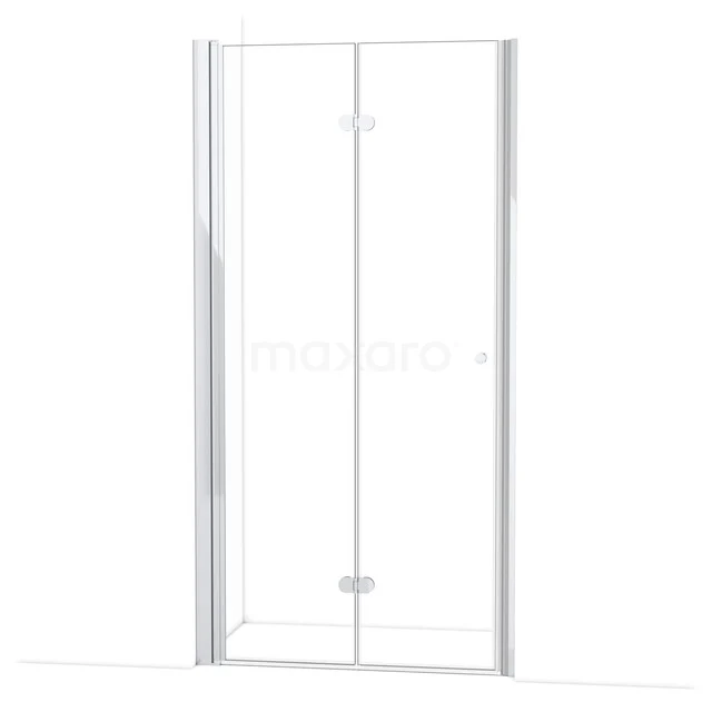 Glas Duschtür mit schlankem Aluminiumrahmen, klarem Sicherheitsglas, ideal für ein modernes Badezimmer.