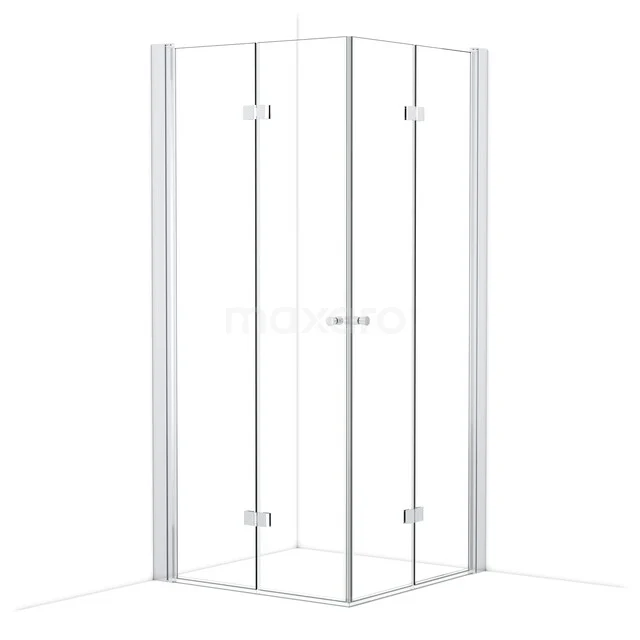 Diamond Douchecabine | 95x95 cm Chroom Helder glas Vouwdeur Vierkant CDW0909130C