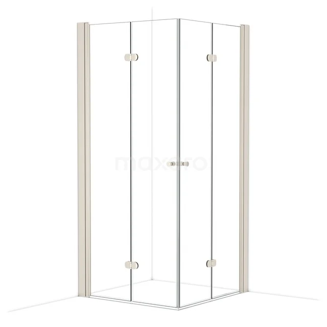 Corner shower cabin made of glass with aluminium profiles, sleek design, ideal for a modern bathroom decor.