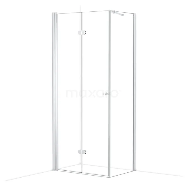 Diamond Douchecabine | 90x60 cm Chroom Helder glas Vouwdeur Rechthoek CDV09062210C