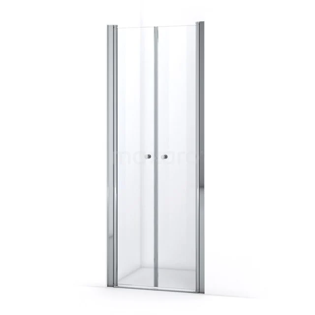 Zircon Comfort Shower door | 80 cm Chrome Clear glass Bi-fold door S0411-0800N