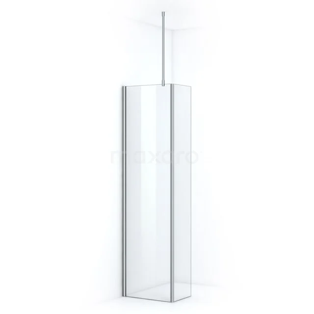 Pearl Inloopdouche | 50 cm Chroom Helder glas Vaste wand met zijwand IPC052700C