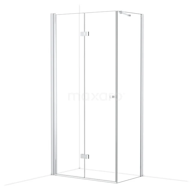 Diamond Douchecabine | 100x60 cm Chroom Helder glas Vouwdeur Rechthoek CDV10061210C