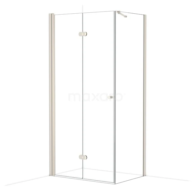 Diamond Duschkabine | 100x70 cm Edelstahl Falttür Rechteck CDV10072210BR Glasene Duschkabine mit Eckeinstieg, transparente Türen und Chromakzenten, perfekt für ein modernes Badezimmer.