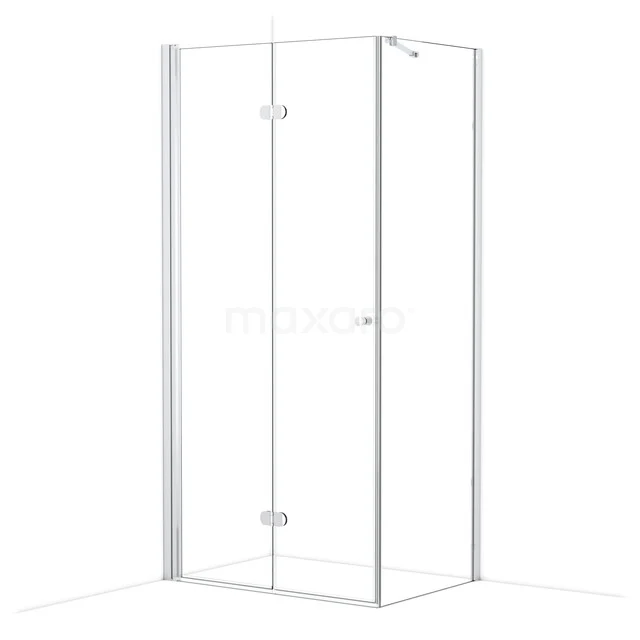 Diamond Duschkabine | 100x70 cm Chrom Falttür Rechteck CDV10072210C Glasene Eck-Duschkabine mit Aluminium-Profil, schlankes Design, ideal für moderne Bäder. Abmessungen: kompakt und platzsparend.
