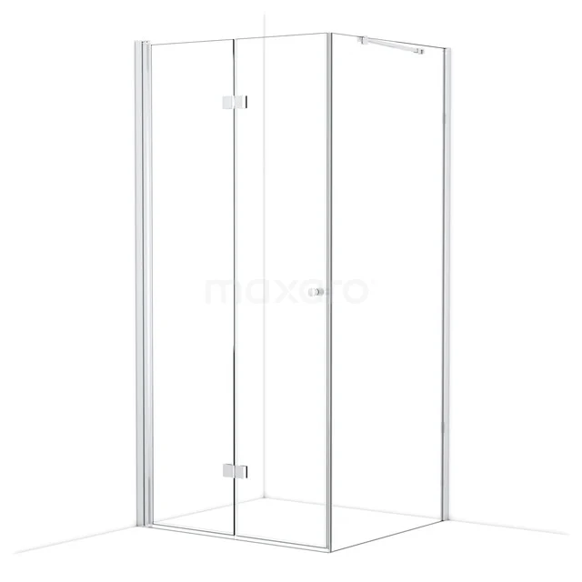 Diamond Douchecabine | 100x90 cm Chroom Helder glas Vouwdeur Rechthoek CDV10091210C