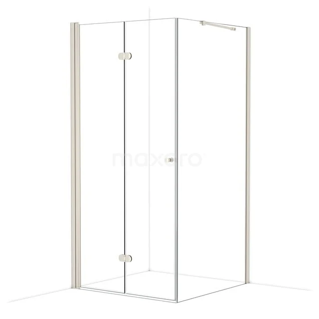 Duschkabine Diamond Clear 100x100 cm Quadratisch mit Falttür CDV10102210BR Glas Duschkabine mit Drehtür, transparent Sicherheitsglas und Aluminium Profil, ideal für ein modernes Badezimmer.