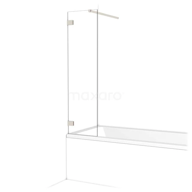 Glasene Badewannenaufsatz, transparent mit Scharnier, modernes Design. Perfekt für eine stilvolle und praktische Badezimmer Einrichtung.