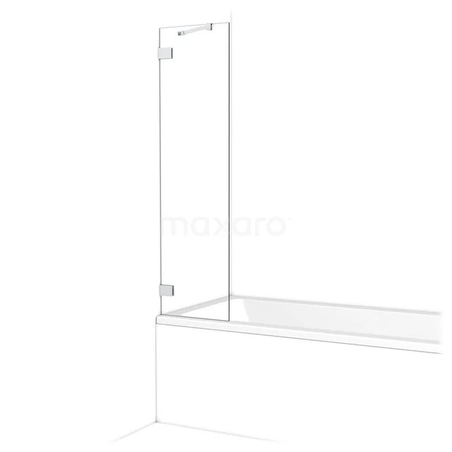 Glas Badewannenaufsatz, Klarglas, rechteckiges Design mit Scharnieren, ideal für ein modernes Badezimmer.